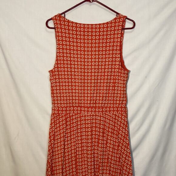 Maeve Orange Floral Brianne Cowl Neck Sleeveless Dress Size M - Picture 8 of 9